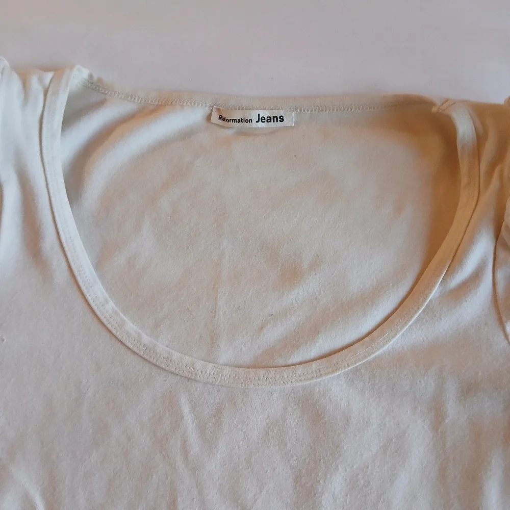 Reformation Puff Sleeve Top - Soft White